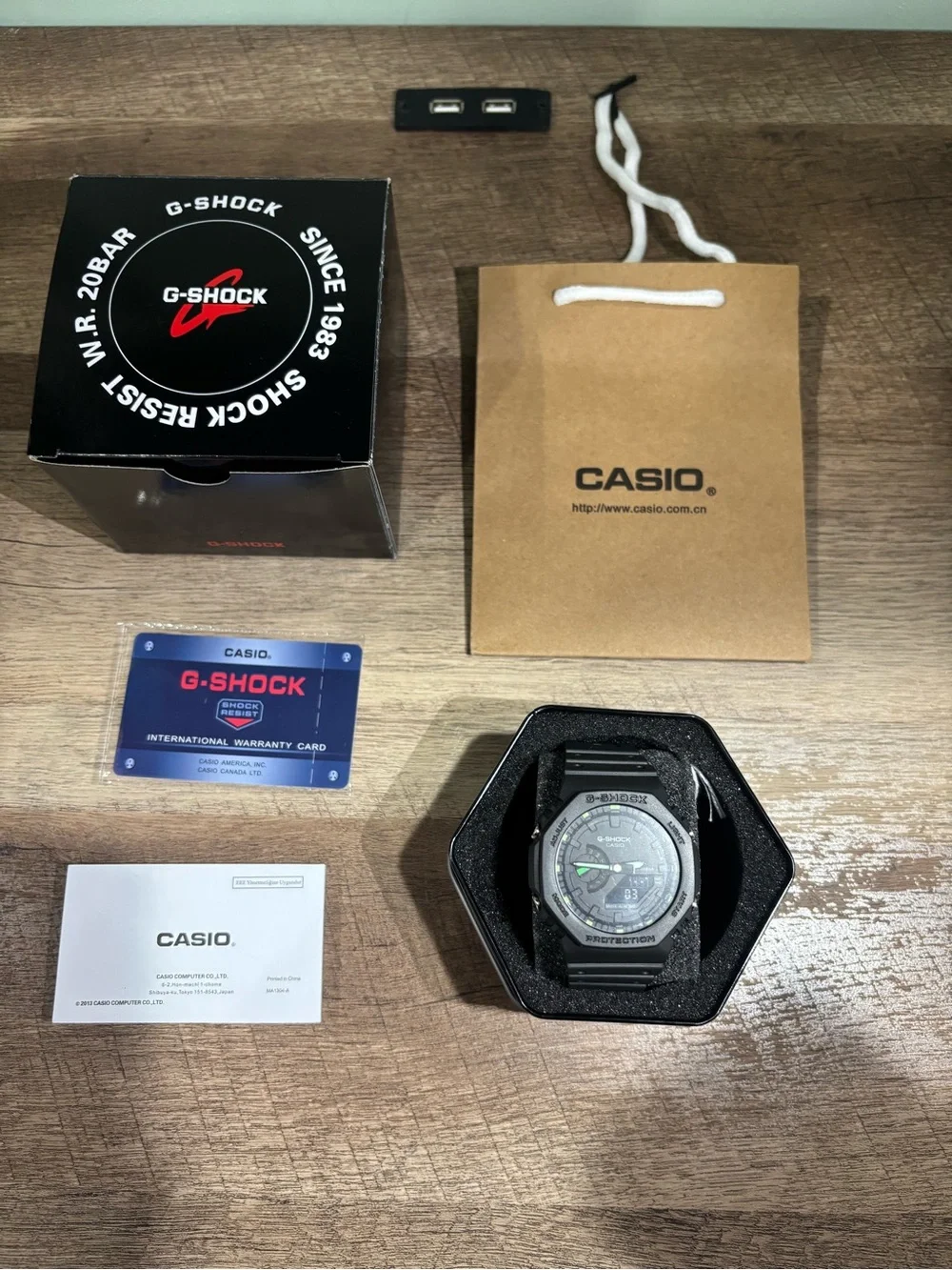 Casio G-Shock Black with Green Accents Resin Watch